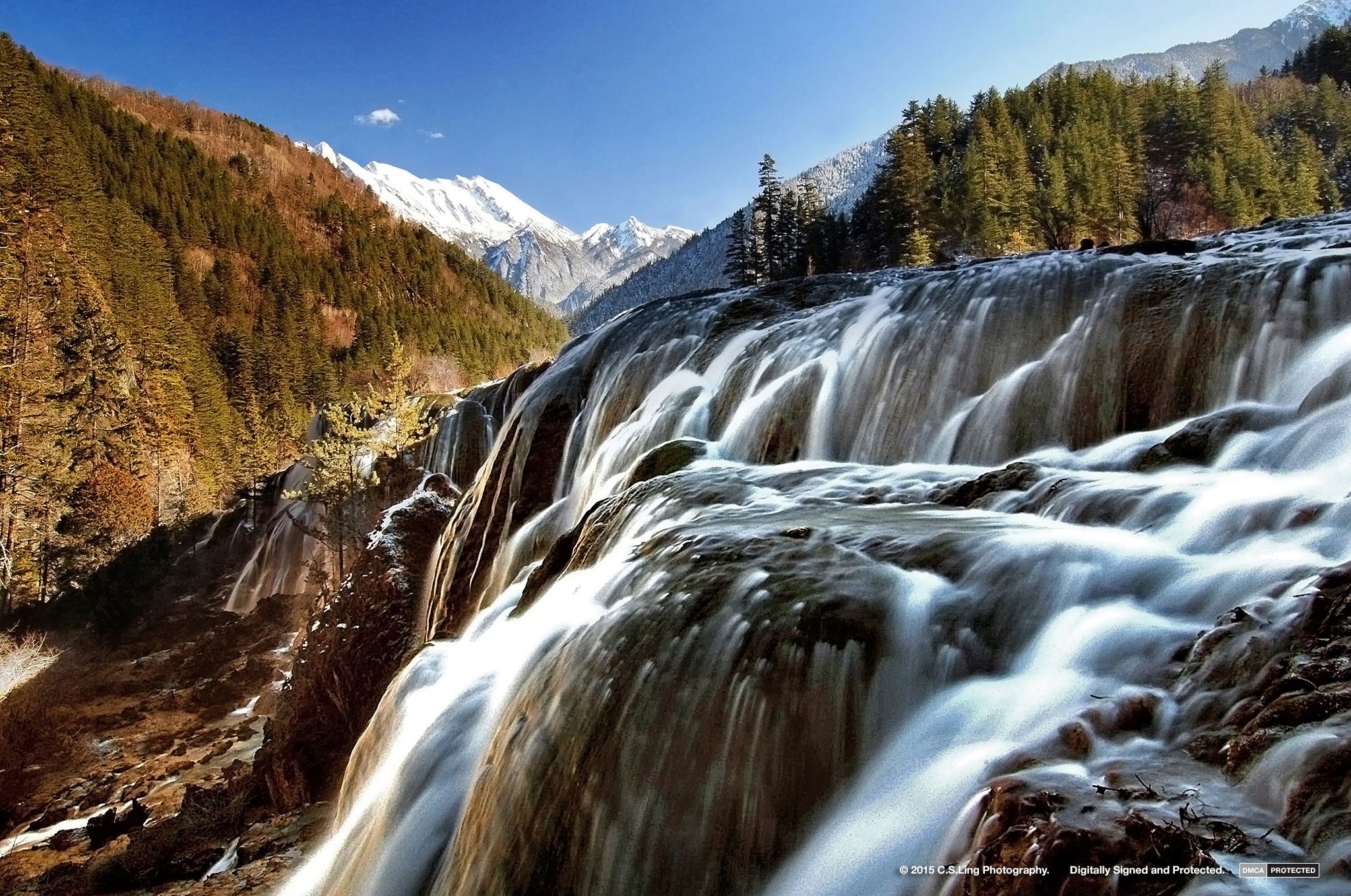 Waterfall at Jiu Zhai Gou | Top Asia Photographer C.S.Ling